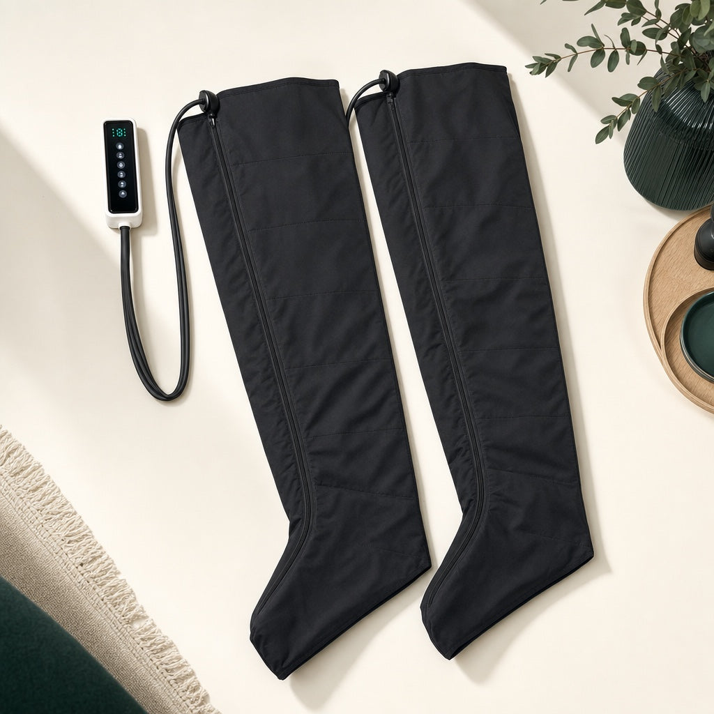 Contenu du pack : paire de bottes rekkøv et télécommande, tuyaux branchés