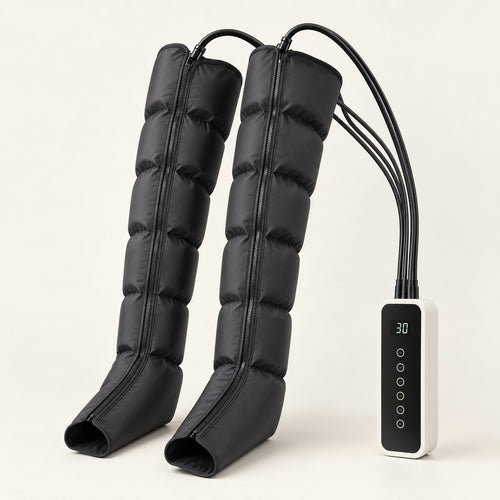 Bottes de pressothérapie rekkøv 6 chambres, bout ouvert aux orteils, avec télécommande